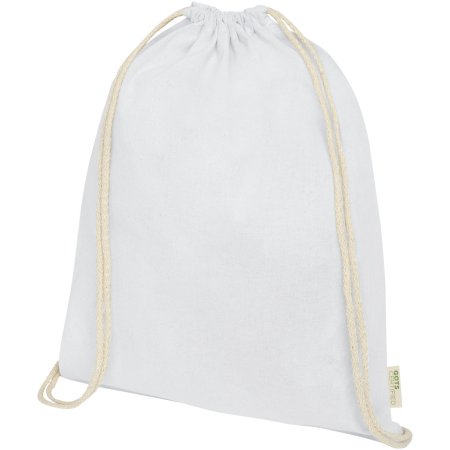 Zaini personalizzabili Orissa in cotone bio 100 g/m² GOTS con cordoncino 