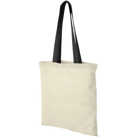 Sac en coton personnalisable 100 gr/m² avec poignées de couleur