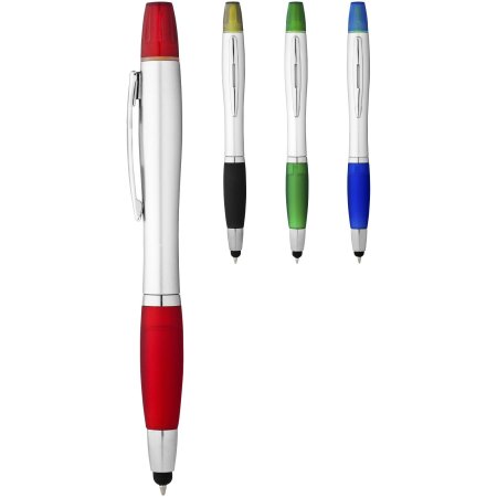 Penna a sfera con stylus ed evidenziatore Nash