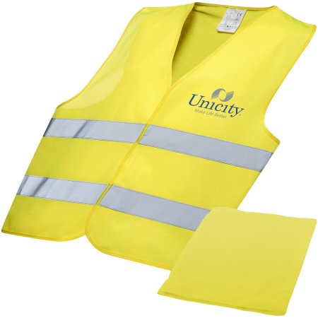 Gilet Haute Visibilité Personnalisable - Avec Bandes Réfléchissantes Et Poches - Pour Chantiers, Jogging, Vélo Ou Sécurité Routière