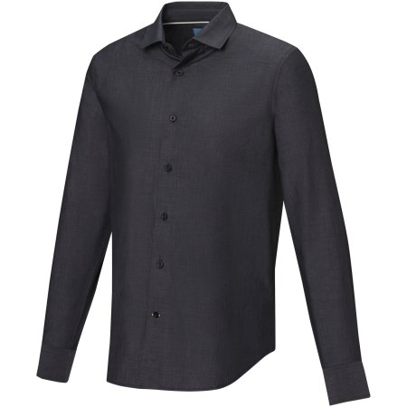 Camicia a maniche lunghe da uomo in tessuto biologico certificato GOTS Cuprite