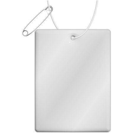 Gancio rettangolare catarifrangente in PVC grande con catenella RFX™