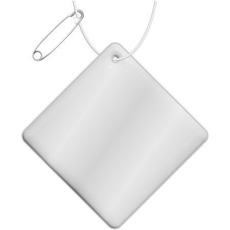 Gancio catarifrangente piccolo a forma di rombo con catenella in PVC RFX™