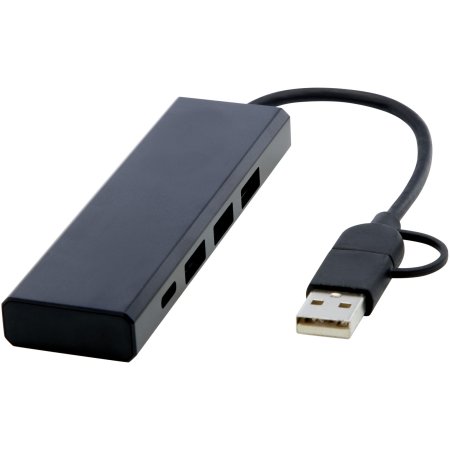 Hub USB 2.0 in alluminio riciclato RCS Rise