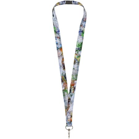 Lanyard Addie in PET riciclato con stampa in sublimazione su due lati