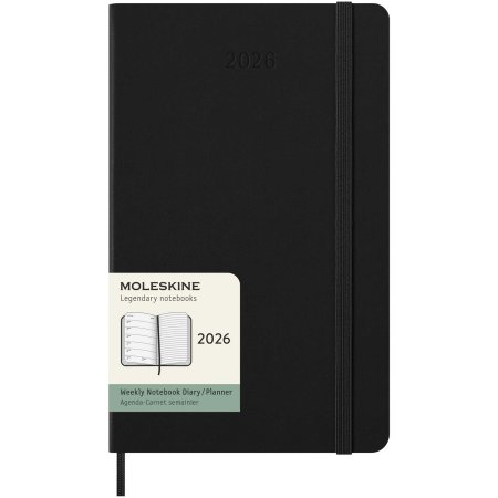 Agenda L hebdomadaire 12 mois Moleskine à couverture rigide
