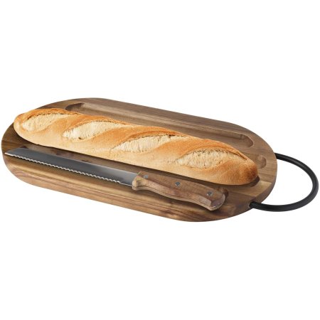 Tagliere in legno di acacia con coltello per il pane Prestige
