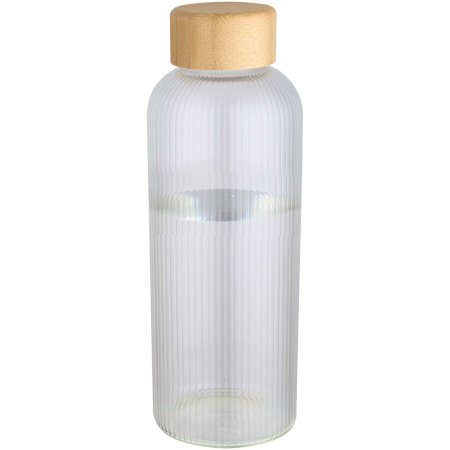 Borraccia a parete singola in vetro borosilicato con coperchio in bambù da 650 ml Mirage