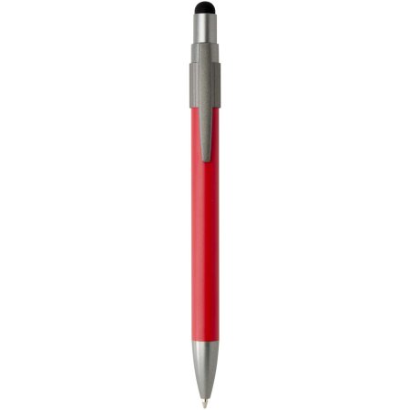 Stylo bille recyclé RCS avec stylet et toupie antistress (encre noire) Rill